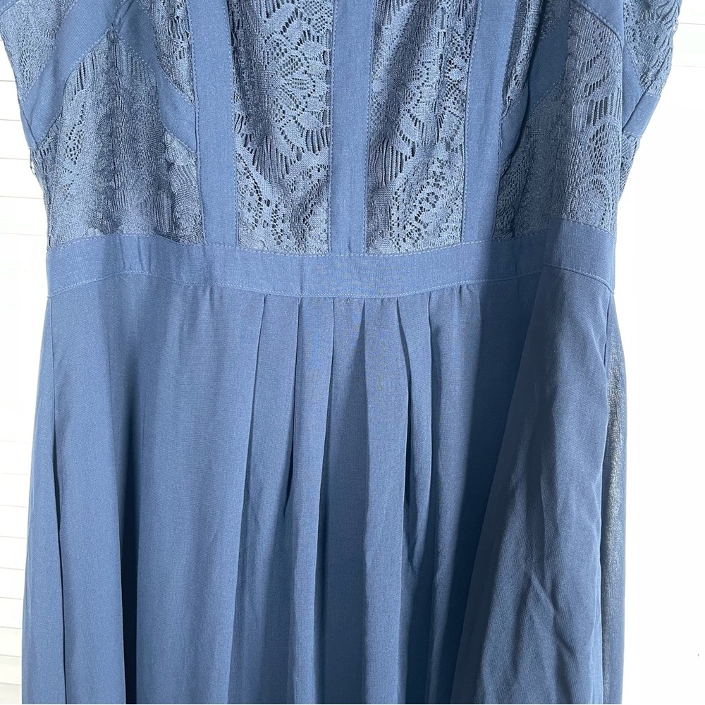 π City Chic Panelled Bodice Maxi Dress β French Navy (Size S/16) | NWT - Picture 5 of 12